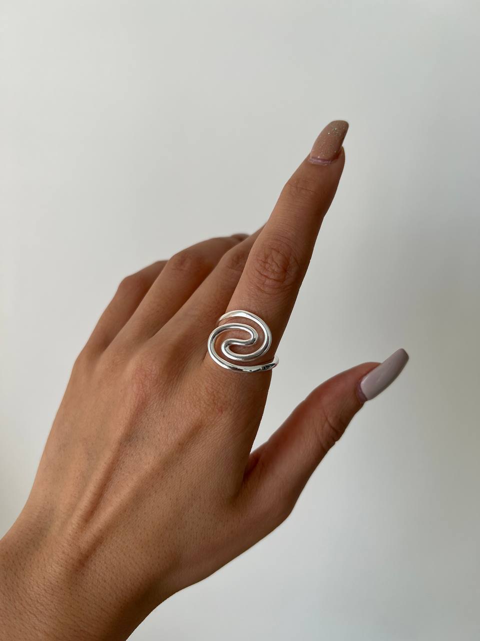 انگشتر مینیمال ابکاری نقره