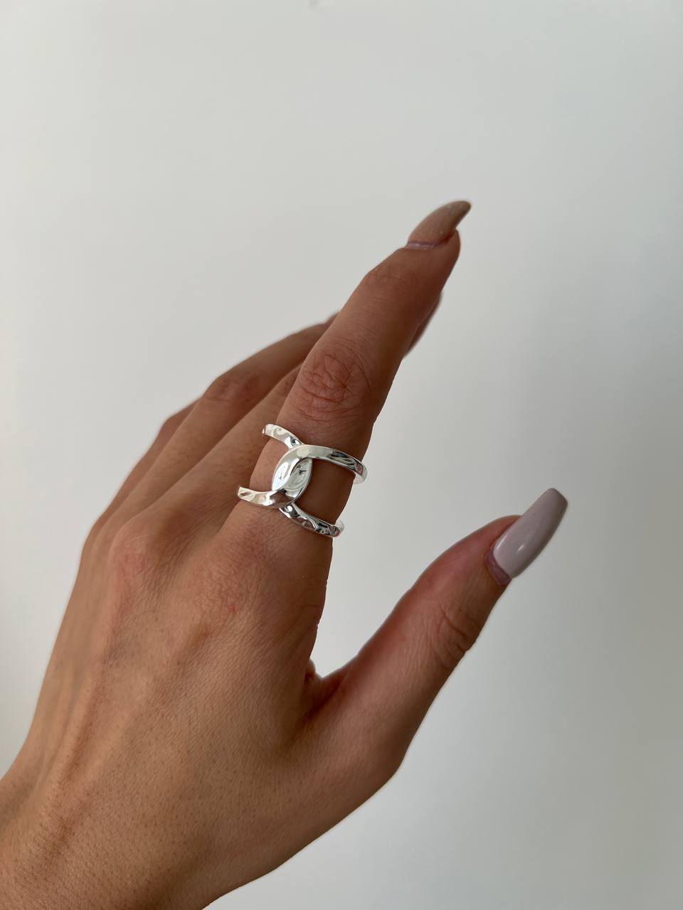 انگشتر مینیمال ابکاری نقره